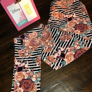 NWT OS LuLaRoe Disney Villain floral leggings